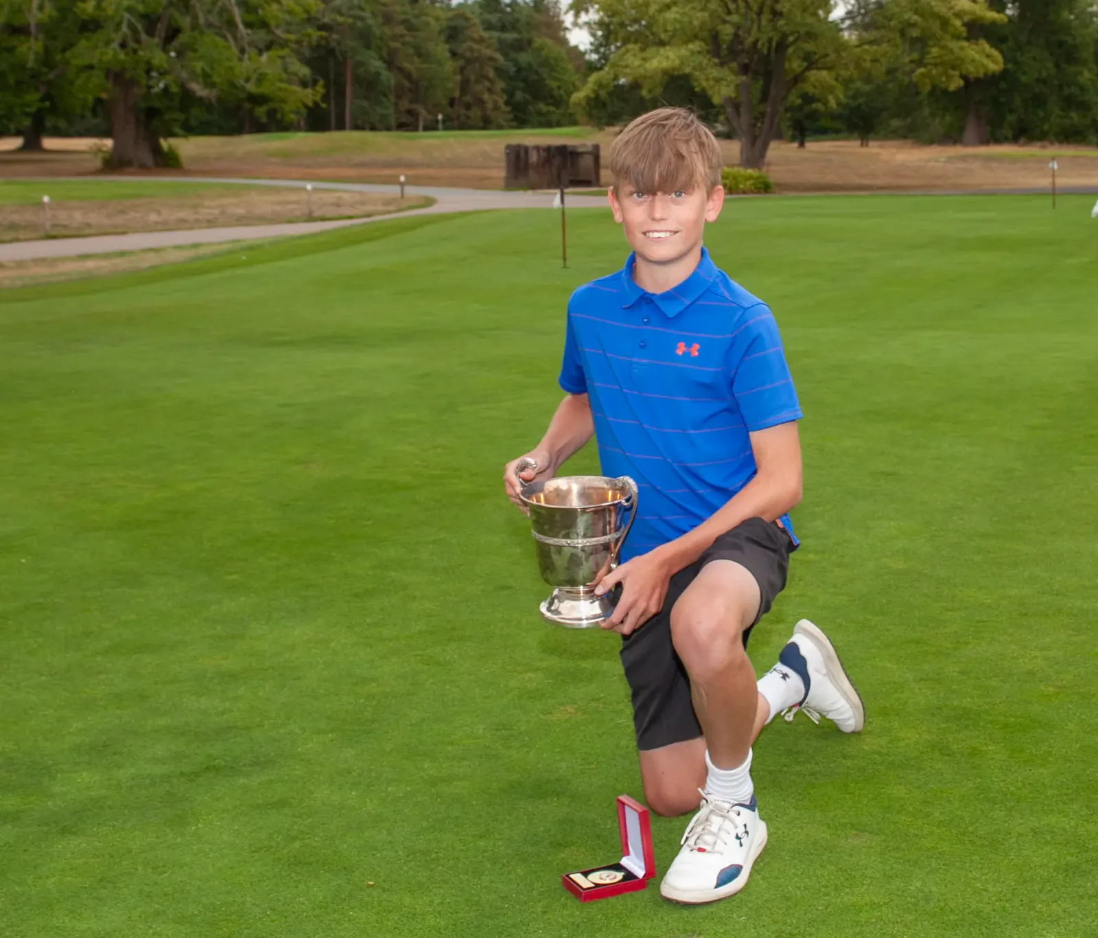 Hugo Fisher-Briggs, 12, took top spot in the handicap competition