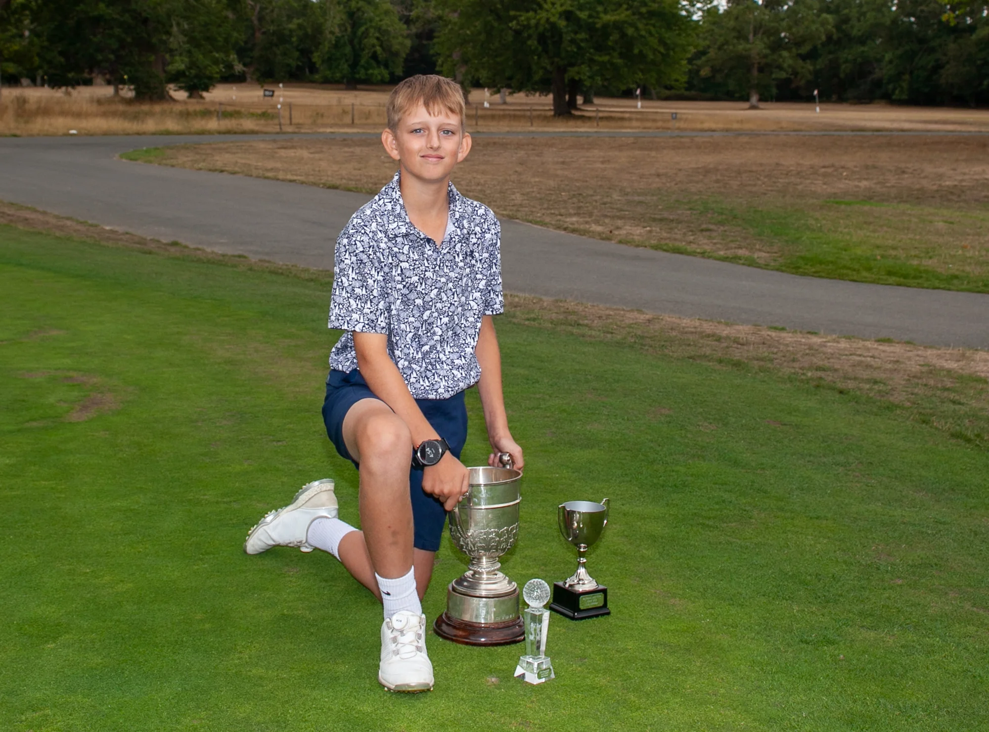 Hat-trick hero Sebastian Minors with his recent trophy haul